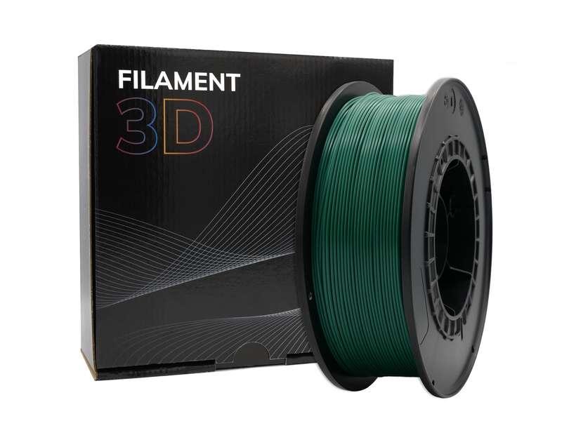 Filamento PLA 3D - Diametro 1,75 mm - Bobina da 1 kg - Colore Verde scuro