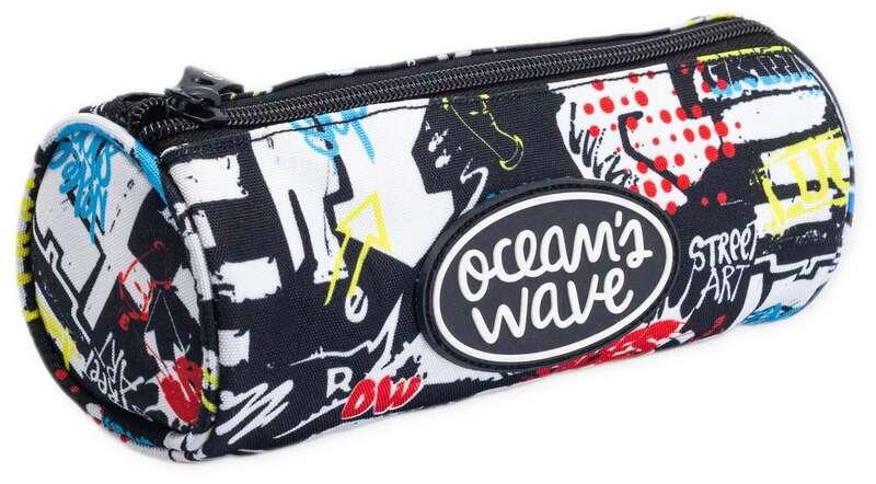 Custodia rotonda Oceans Wave Street Art - Grande ampiezza