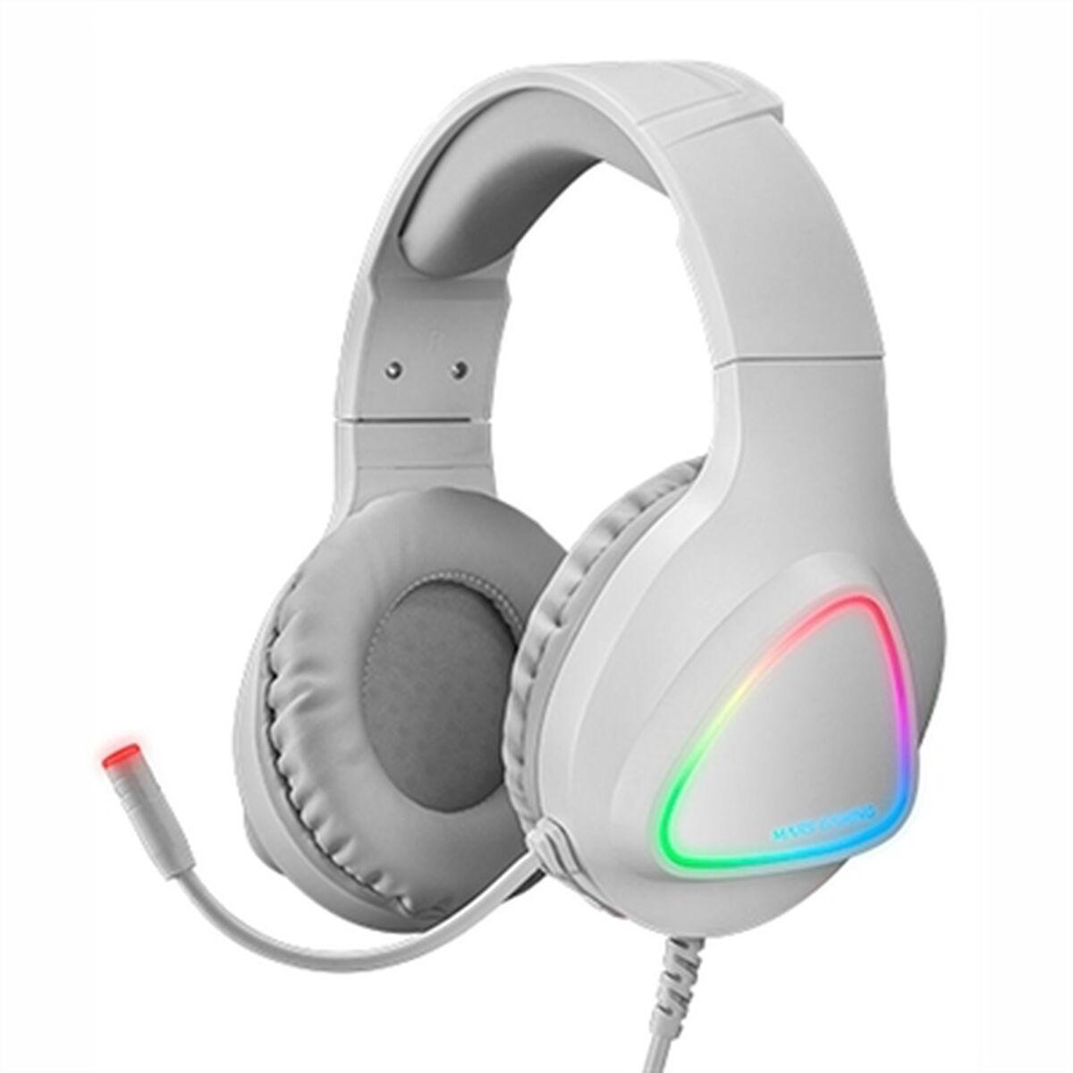 CASQUE MICRO GAMER MARS GAMING MH222 RGB (BLANC)