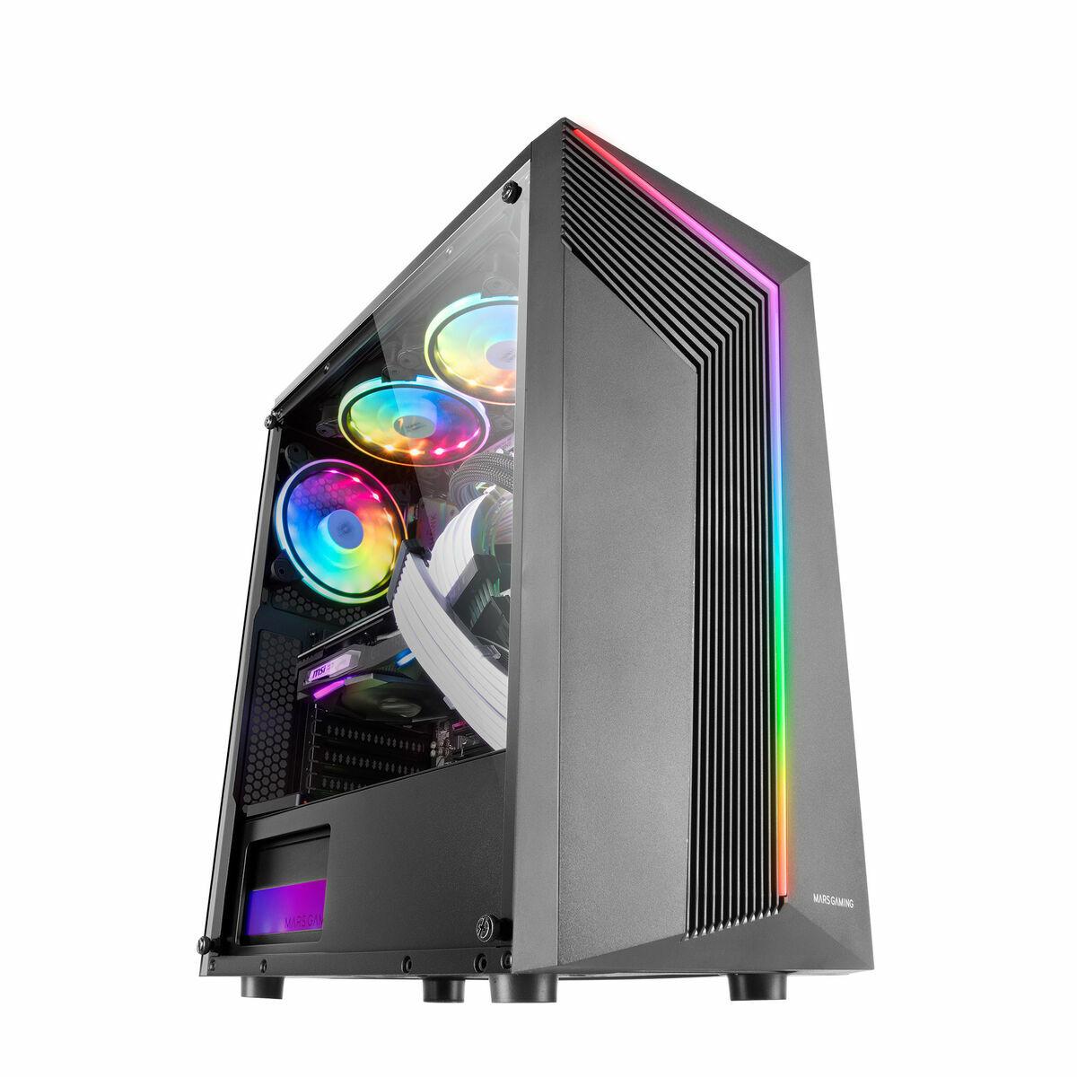 BOITIER MOYEN TOUR ATX MARS GAMING MC-X7 RGB AVEC PANNEAU VITRÉ (NOIR)