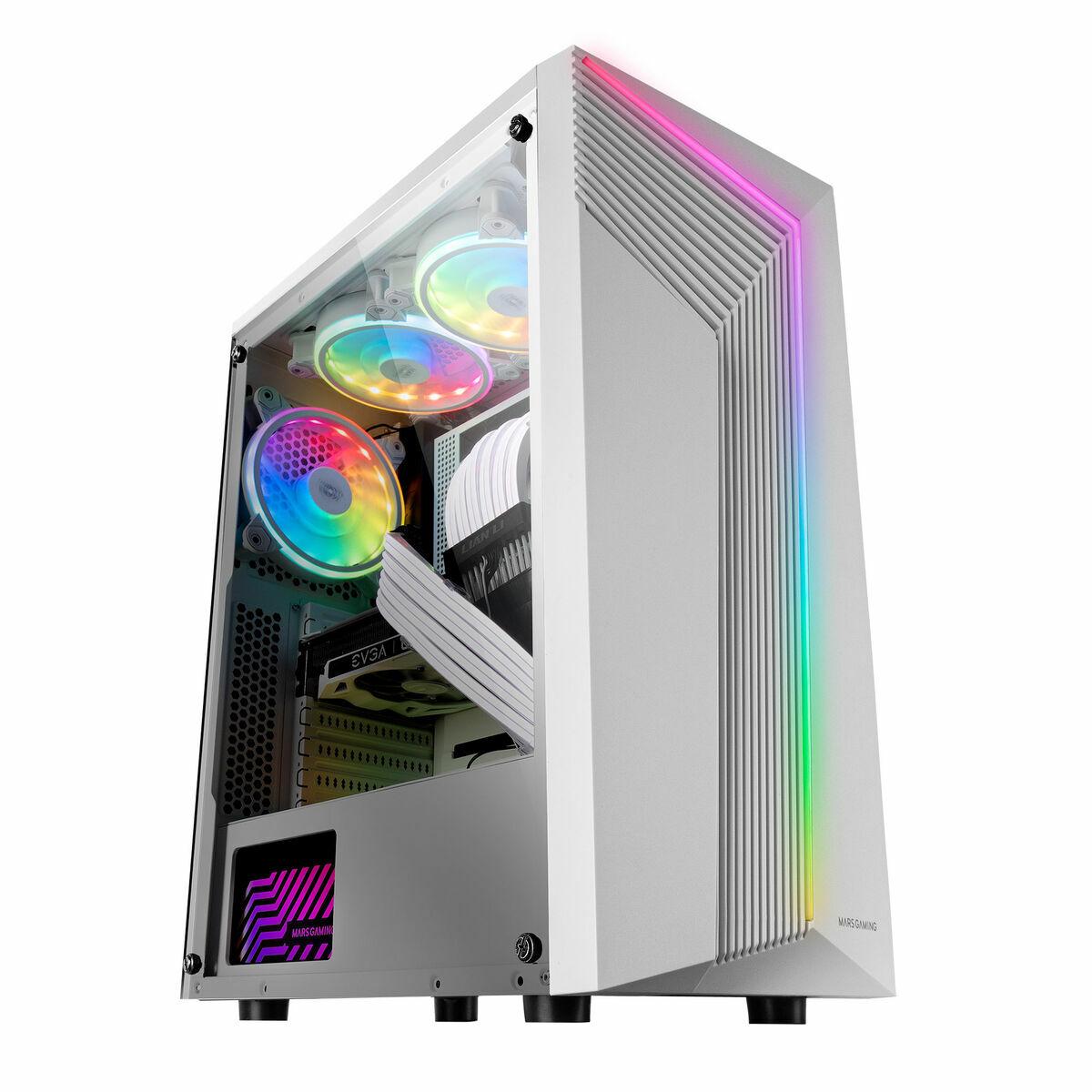 BOITIER MOYEN TOUR ATX MARS GAMING MC-X7 RGB AVEC PANNEAU VITRÉ (BLANC)