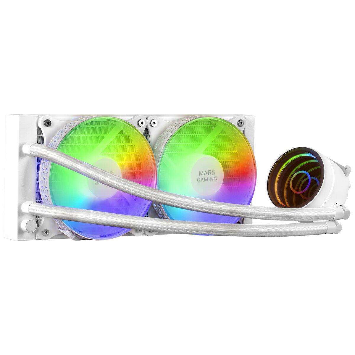 KIT WATERCOOLING AIO MARS GAMING ML-ONE RGB - 240MM (BLANC)