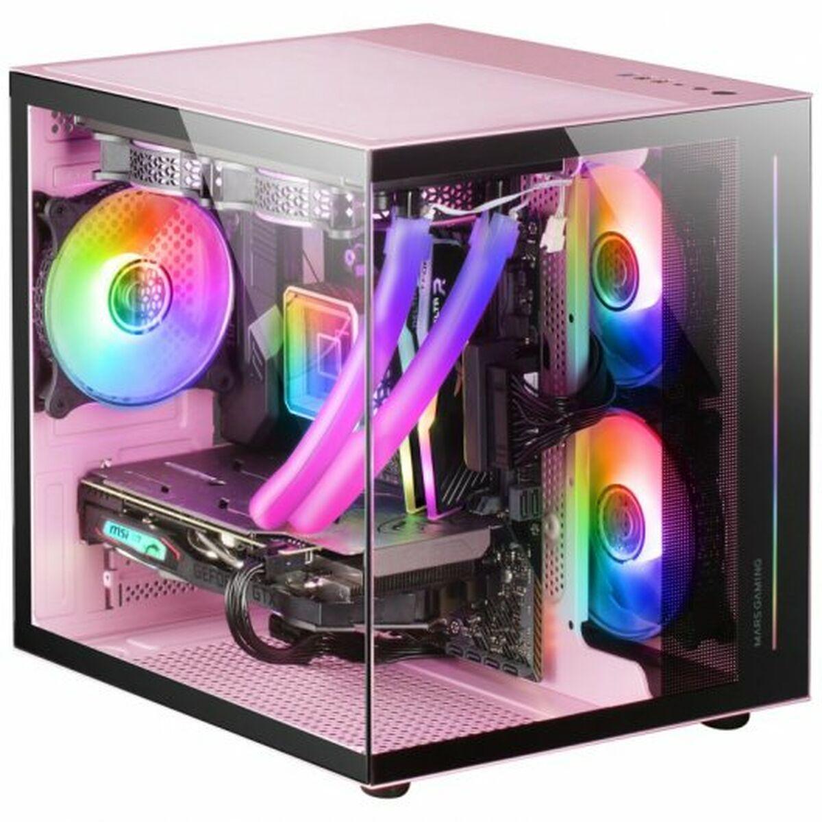 Case computer desktop ATX Mars Gaming MC-VIEW Rosa