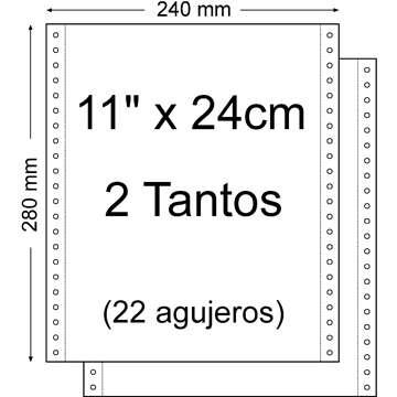 Lettera continua 11 x 240 mm - Set di 2 porte - Contenuto di 1.500 unità - colore bianco