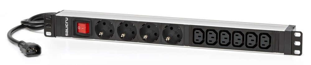 Salicru Power Strip SPS PDU Unità di distribuzione dell'alimentazione - 4 prese Schuko e 6 prese IEC C13 - Colore nero