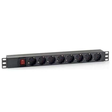 Cromad Strange 8 Shucko per gruppo rack 19 1u - interruttore on/off - alloggio in plastica - cavo 1,80 m