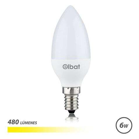 Lampadina LED Elbat C37 6W E14 480LM - Luce di quella 3000k