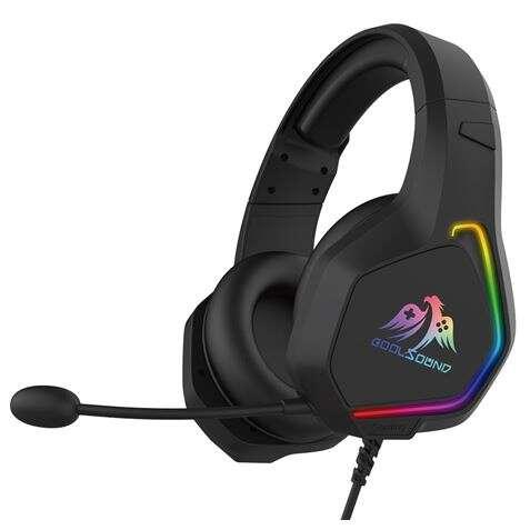 CoolSound G6 Cuffie da gioco con microfono - USB per illuminazione a LED - archetto regolabile - cuscinetti imbottiti - Control