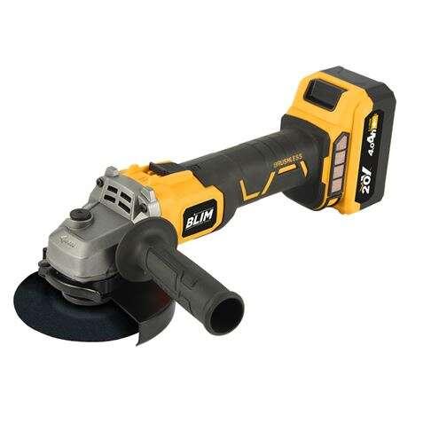 BLIM RADIAL A BATTERE 115MM 20V 4AH - Motore per cuffie - Velocità 1000/3000/4500/8500rpm - Impugnatura ergonomica - Include b