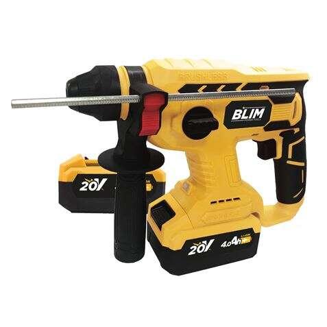 BLIM HAMMER PERFORTATORE A BATTERE 20V 4AH - BLOOB SENZA IMPATTO ENERGETICO 2,2 JOULES - Velocità 0-1400 giri/min - Include 2