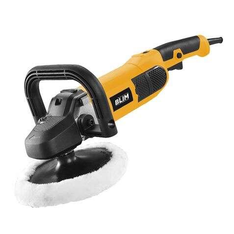 BLIM POLISHER 180mm - Potenza 1500W - Velocità regolabile - Impugnatura ergonomica - Include il disco in lana - colore giallo