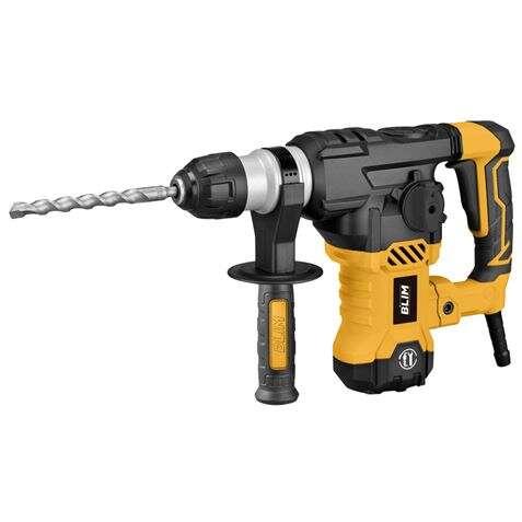 BLIM Hammer SDS -Plus 1500W 800rpm - 4 Funzioni - Potenza all'impatto 6J - 4.000 impatti al minuto - Include brobi e scalpelli