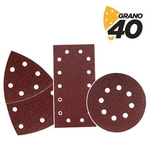 Pacchetto blim di 9 affonda con velcro per sanadora bl0151 - grana 40 - 3 formati