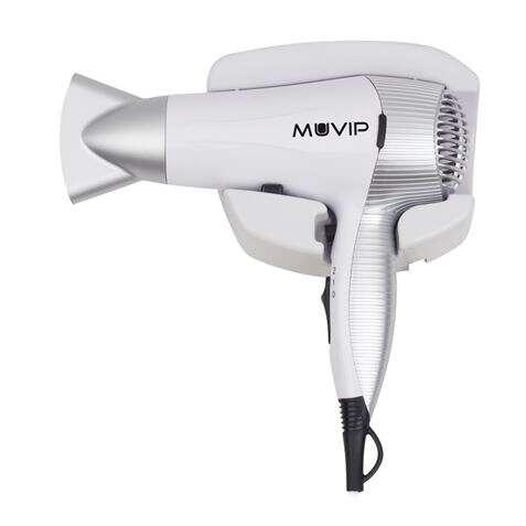 Muvip Capelli asciugata 2200W - Motore DC - Base a parete - 2 velocità e 3 temperature - Impulso aria fredda - Cavo 1,8 m