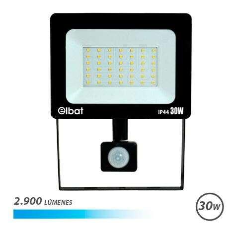 Elbat LED Faretto con Sensore di Movimento - Potenza: 30W - Lumen: 2900 - Luminosità 6.500K - Durata: 30.000 - 50.000 ore - An