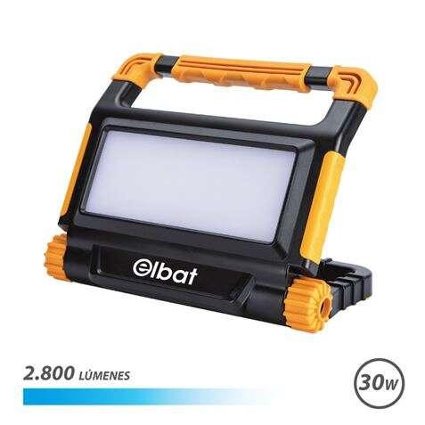 Faretto Ricaricabile Elbat 30W - Luce Fredda, 6000K - 2800 Lumen - Batteria 3,7V / 8000Mah - Ricaricabile con Cavo USB - Cavo d