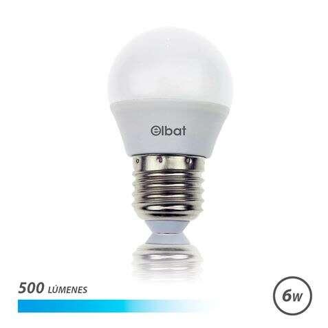 Lampada LED Elbat G45 E27 6W 500 Lumen - Luce Fredda - Colore Bianco