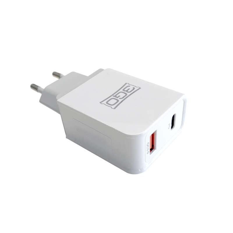 Caricatore da muro 3GO 1x USB Quick Charge 3 + 1x USB-C