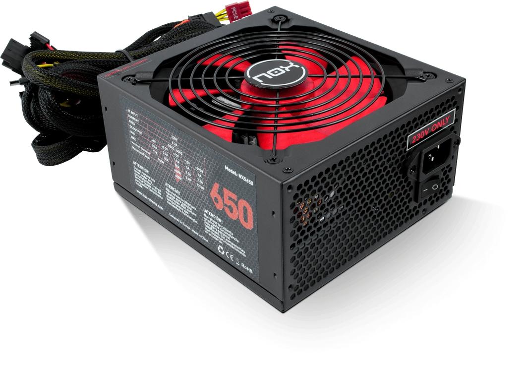 NOX NX 650W Fonte alimentare 650W ATX 12V - PFC attivo - ventola di ultrasilen 140mm