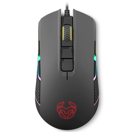 Kolt Kolt Mouse Gaming USB 4000DPI - illuminazione RGB con effetti - 9 pulsanti configurabili - Ambidestro - Uso del colore ner