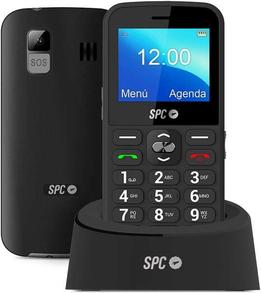 SPC Telefono Mobile per Personas Mayores - Teclas y Numeros Grandes - Boton SOS - Notificaciones y Timbre Inteligentes - Base d