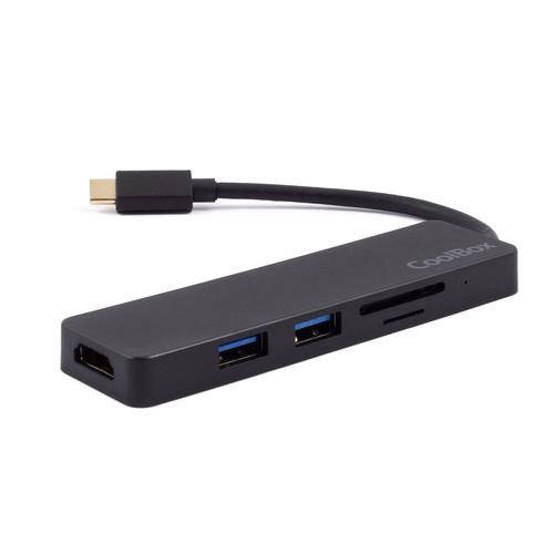 CoolBox miniDock USB-C Lite 2 USB 3.2 Gen 1 (3.1 Gen 1) Type-C Nero