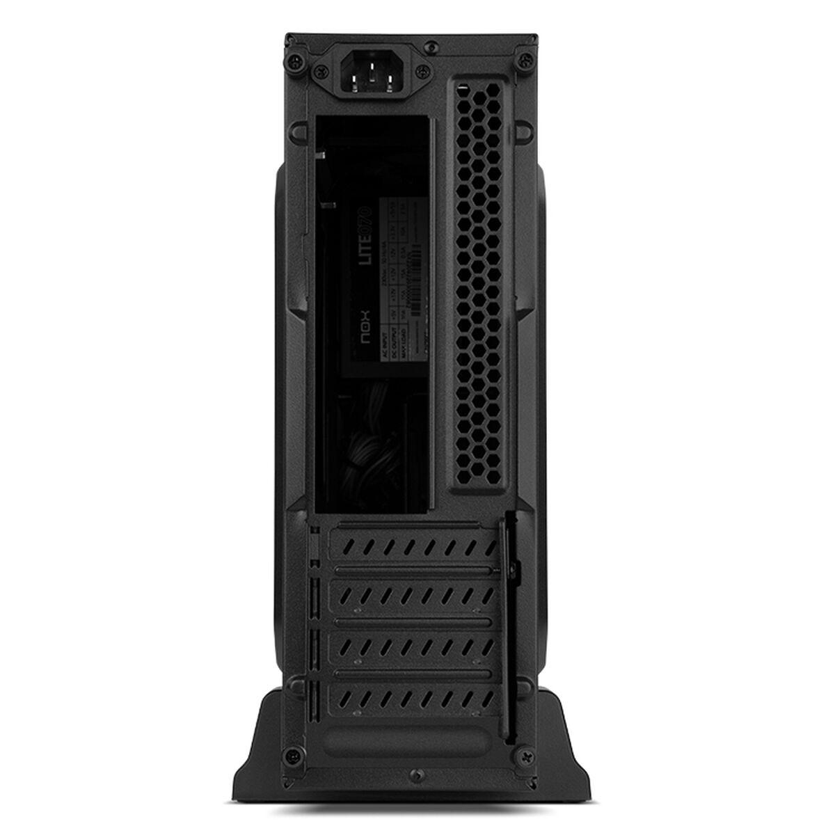 Nox Lite 070 Slim Torre Micro Atx Torre, ITX con fonte di cibo da 500 W - HDD 2.5, 3.5 - USB 3.0 - Black