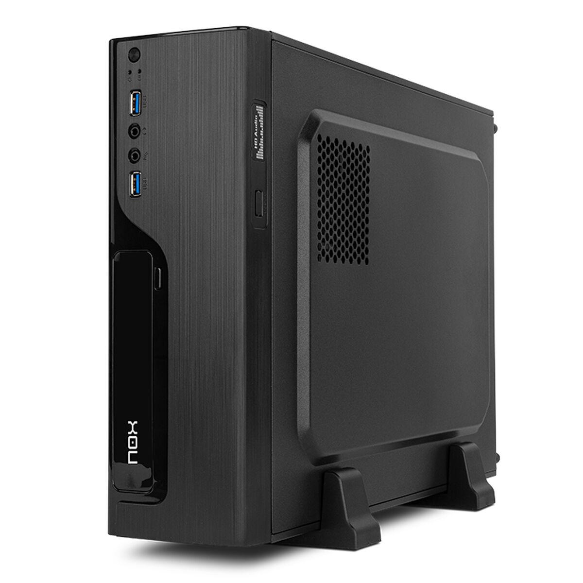 Nox Lite 070 Slim Torre Micro Atx Torre, ITX con fonte di cibo da 500 W - HDD 2.5, 3.5 - USB 3.0 - Black