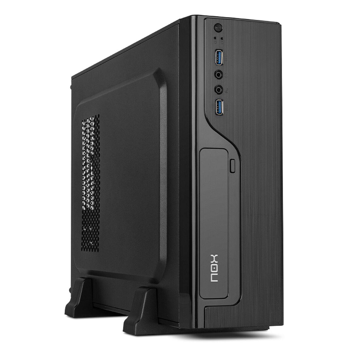 Nox Lite 070 Slim Torre Micro Atx Torre, ITX con fonte di cibo da 500 W - HDD 2.5, 3.5 - USB 3.0 - Black