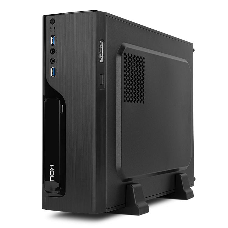 Nox Lite 070 Slim Torre Micro Atx Torre, ITX con fonte di cibo da 500 W - HDD 2.5, 3.5 - USB 3.0 - Black