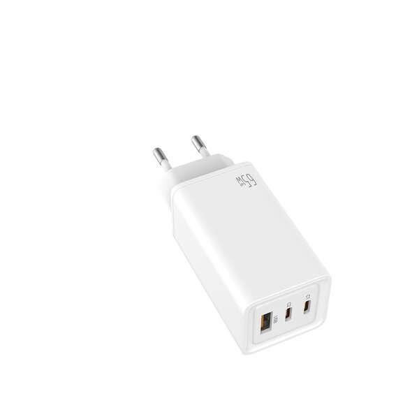 Caricatore universale LeooTec Fast Gan GAN 2 USB-C PD + 1 USB-A 65W