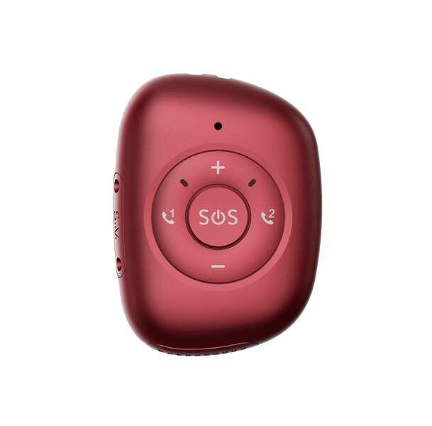 Localizzatore GPS Leotec 4G WiFi - Pulsante SOS - Allarme caduta - Promemoria pillola - Colore rosso