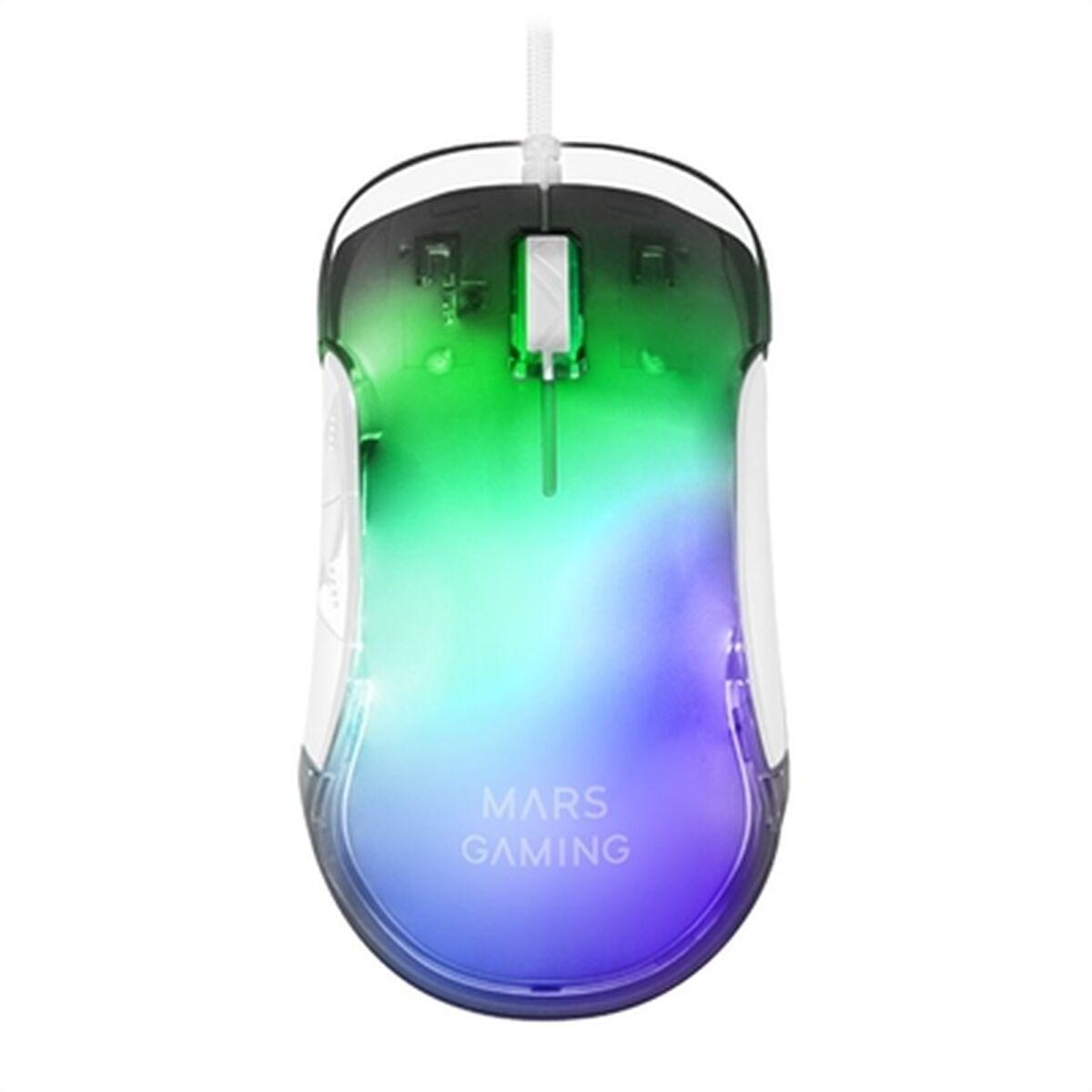 SOURIS FILAIRE GAMER MARS GAMING MMGLOW RGB (BLANC)