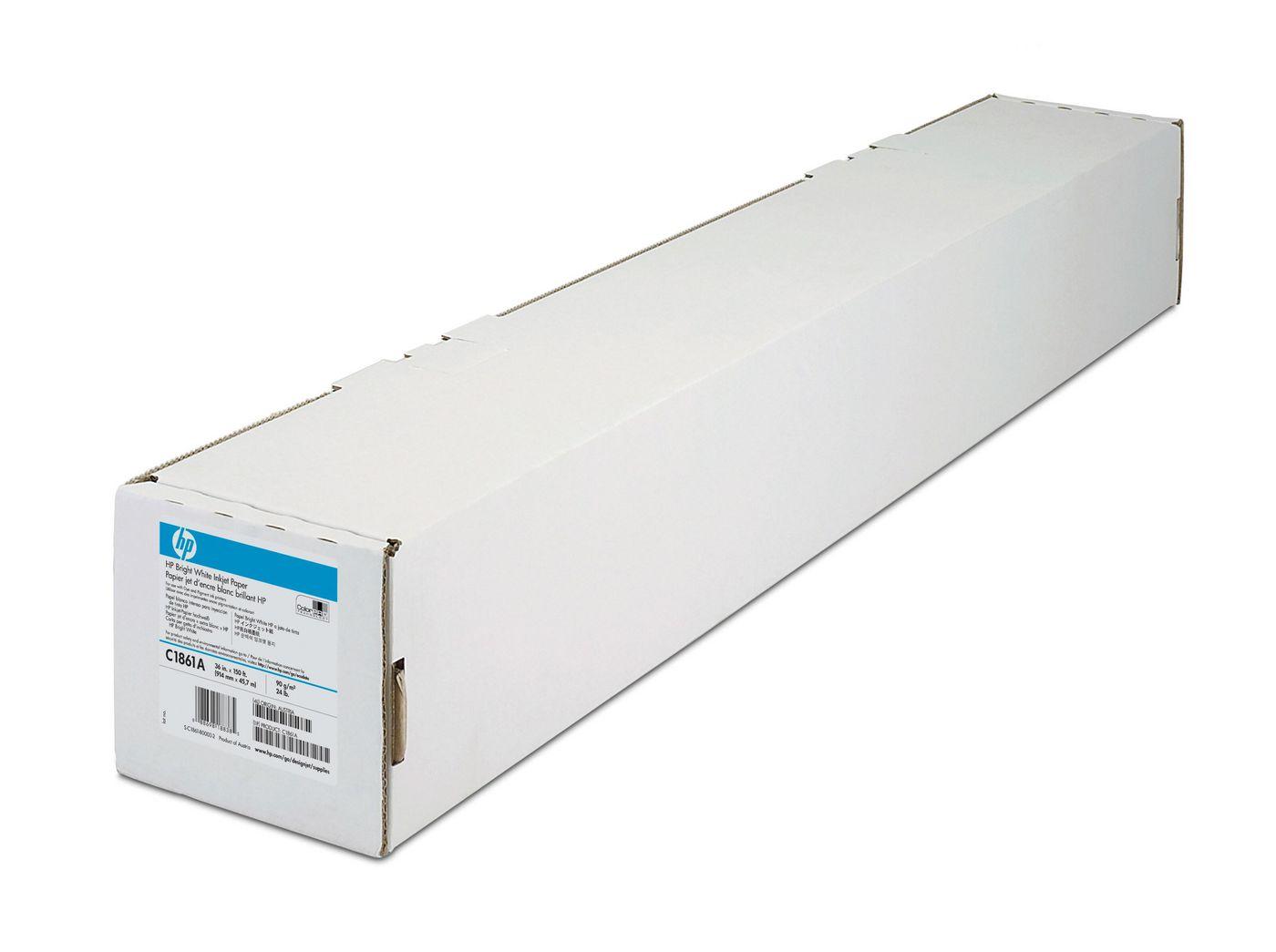 ORIGINAL HP Carta Bianco Q1444A Bright White Inkjet Paper 841 mm x 45.7 m 90 g/m Opaca