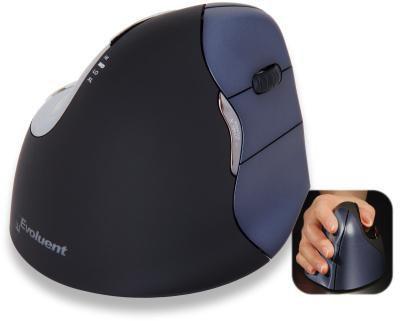 Evoluente VerticalMouse 4 a destra - Mouse - ergonomicamente - per frame di destra - otticamente - 6 tasti - wireless - USB