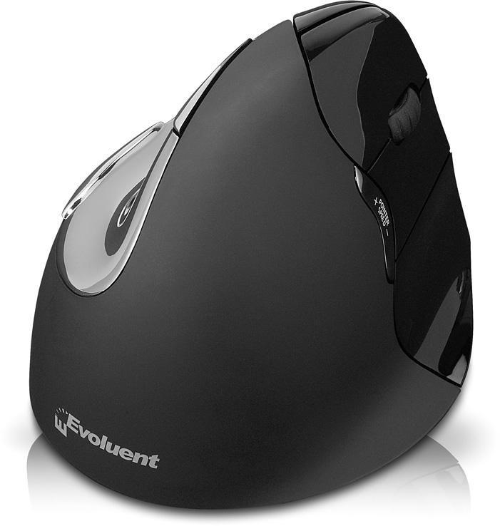 Evoluente VerticalMouse 4 Mac destro - Mouse - Ergonomic - Per cornici di destra - Otticamente - 7 tasti - Bluetooth - Black