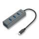 HUB USB-C I-TEC C31HUBMETAL403 4 PORTE USB 3.0 METAL BLACK