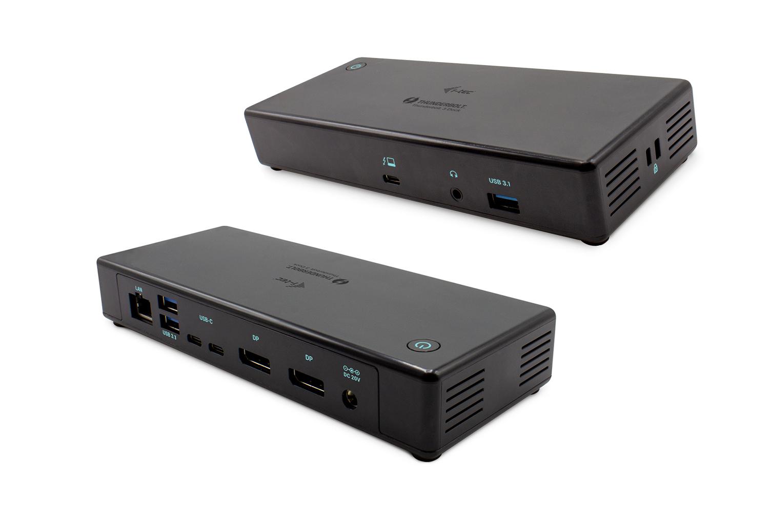 i-tec TB3CDUALDPDOCKPDUK replicatore di porte e docking station per laptop Cablato Thunderbolt 3 Nero (I-TEC THUNDERBOLT3 2X LC