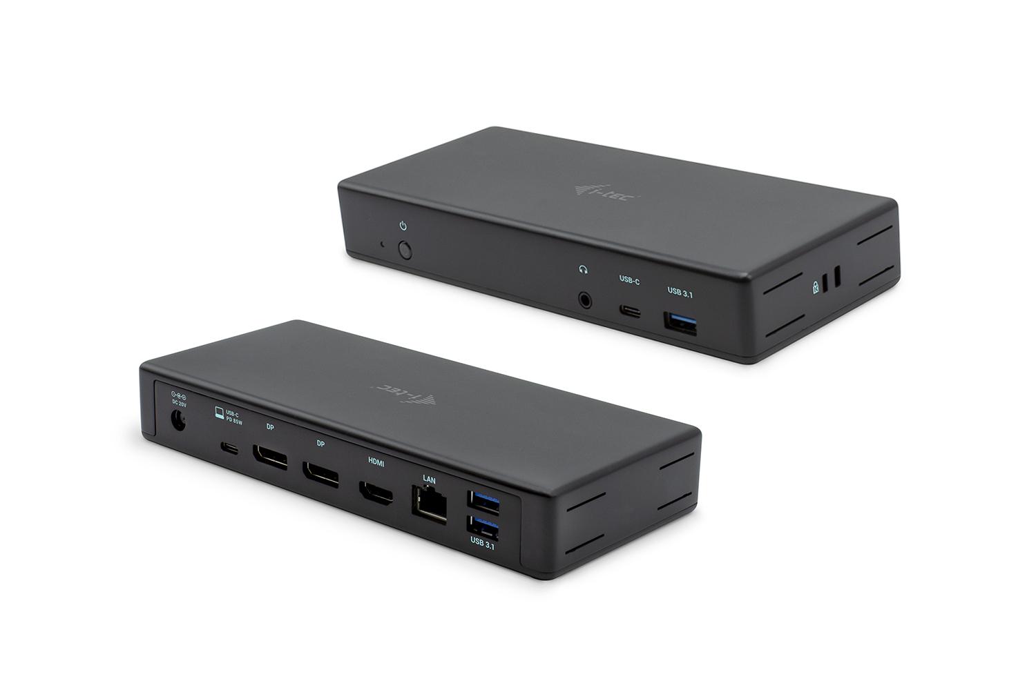 i-tec C31TRIPLEDOCKPDUK replicatore di porte e docking station per laptop Cablato USB 3.2 Gen 2 (3.1 Gen 2) Type-C Nero