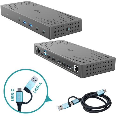 i-tec CATRIPLE4KDOCKPD2UK replicatore di porte e docking station per laptop Cablato USB 3.2 Gen 2 [3.1 Gen 2] Type-C Grigio (I-