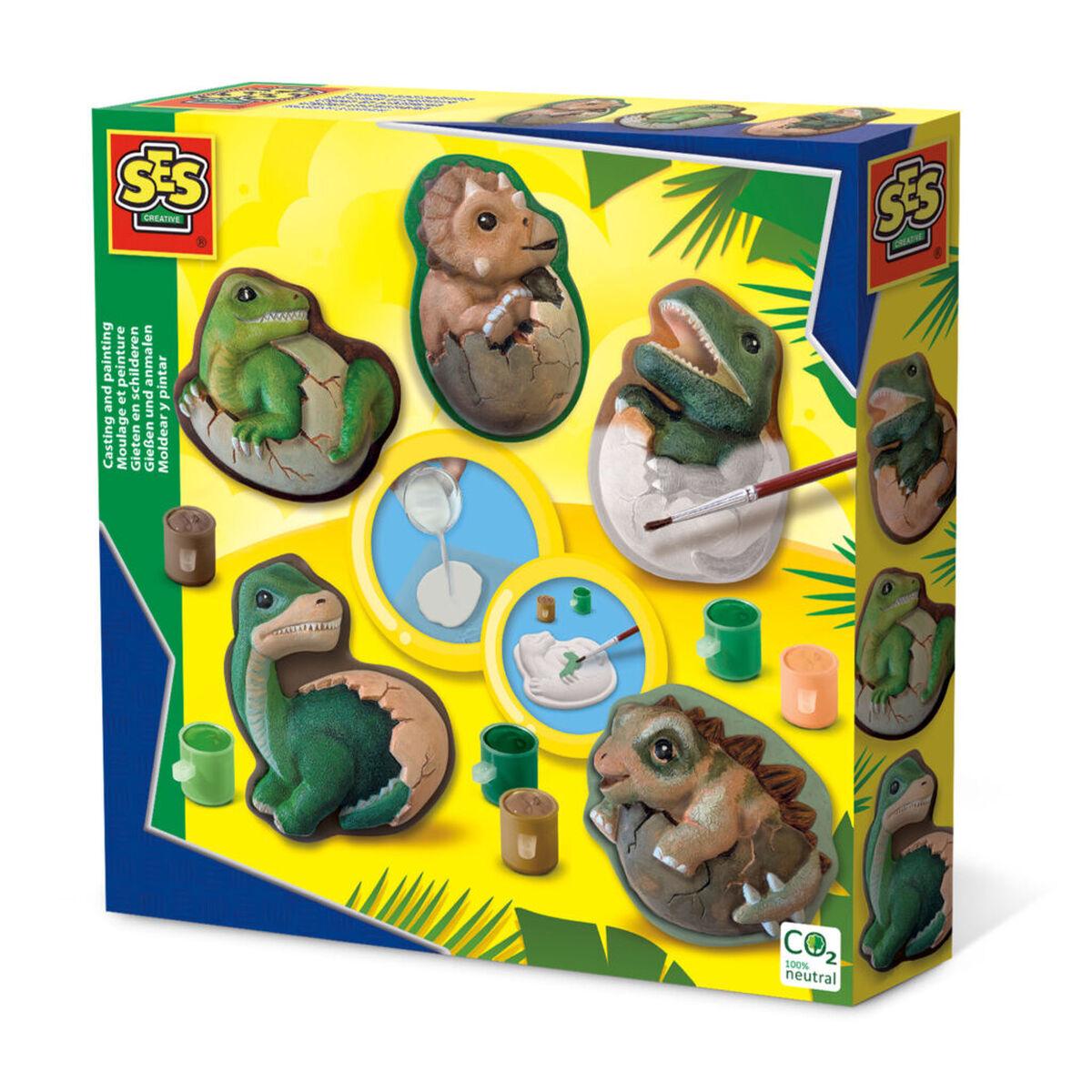 SES CREATIVE Dino Eggs Casting and Painting Set, Five Years and Above [01411]