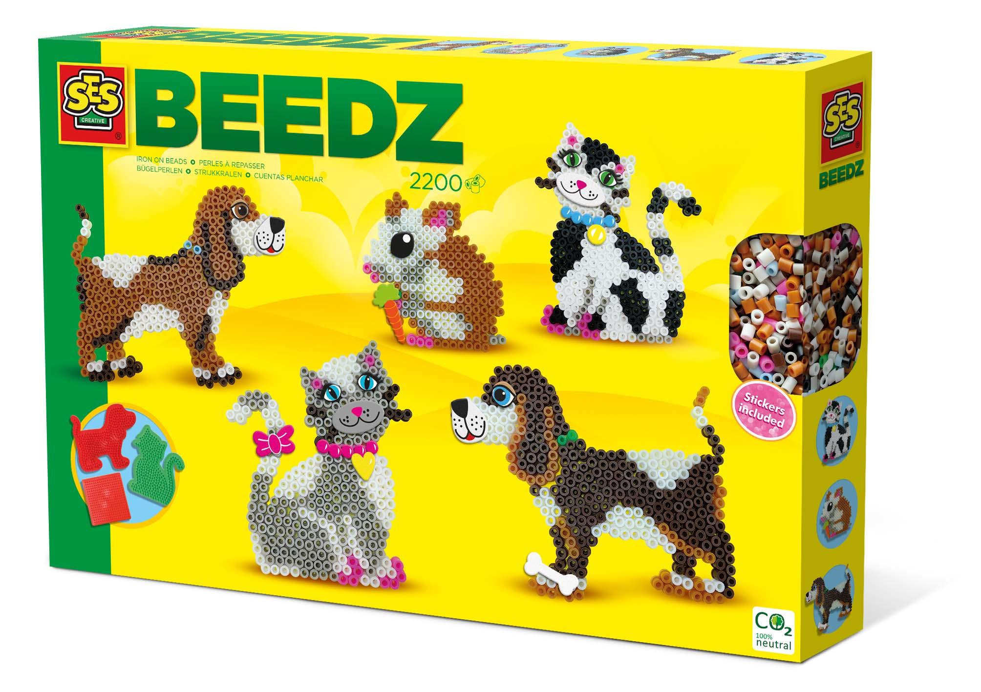 SES CREATIVE Pets Iron-on Beads Mosaic Set, 5 Years or Above [06264]