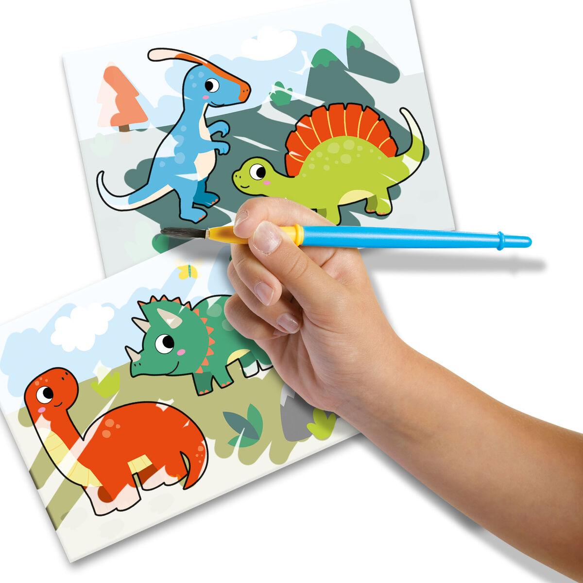 SES CREATIVE Dinos Colouring with Water Painting Set, 1 to 4 Years [14465]