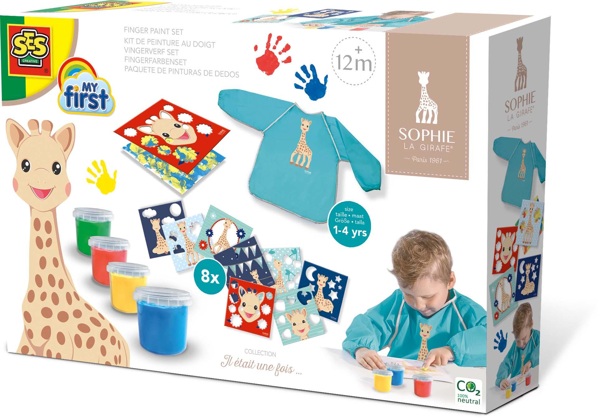 SES CREATIVE Sophie La Girafe My First Children's Fingerpaint Set, 12 Months or Above [14494]