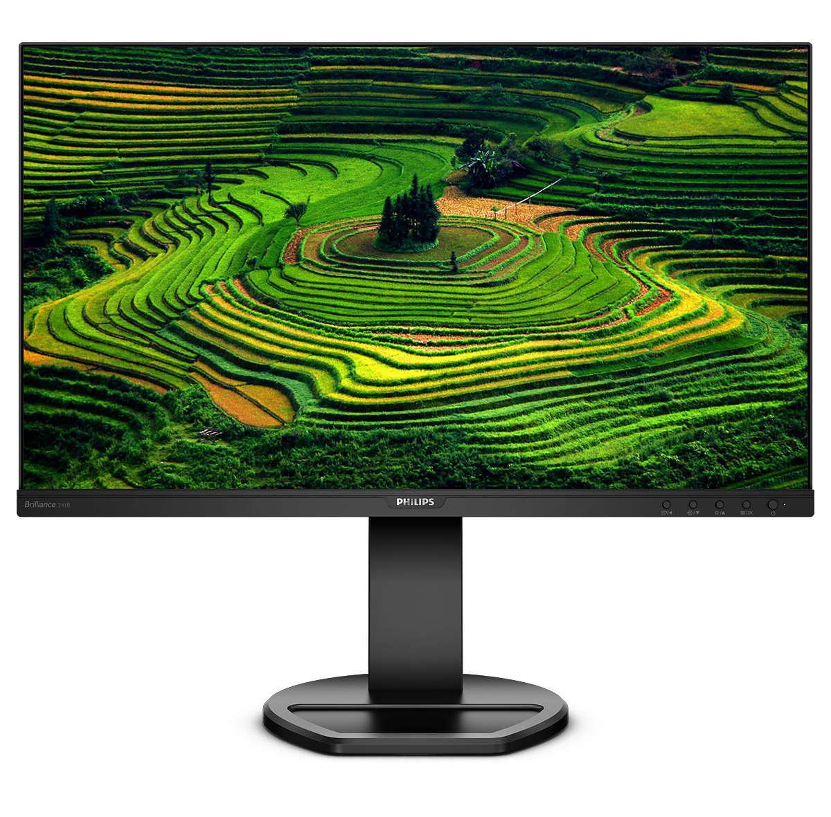 PHILIPS MONITOR 23,8 LED IPS 16:9 FHD 5MS 250CDM, VGA/DVI/DP/HDMI, USB, MULTIMEDIALE