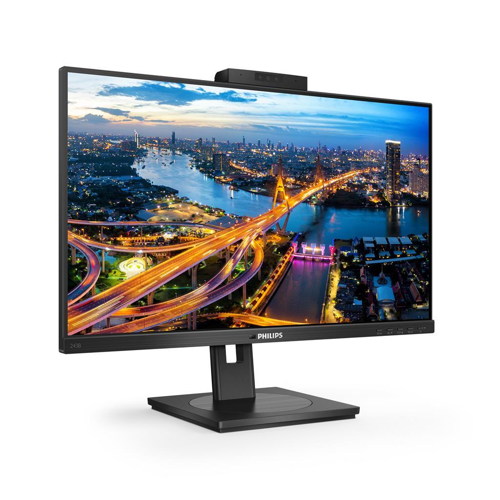 MONITOR PHILIPS LED 23.8"Wide 243B1JH/00 IPS 1920x1080 250cd/mq 50.000.0001 2x2W MM WEBCAM PIVOT HDMI DP USB-C docking