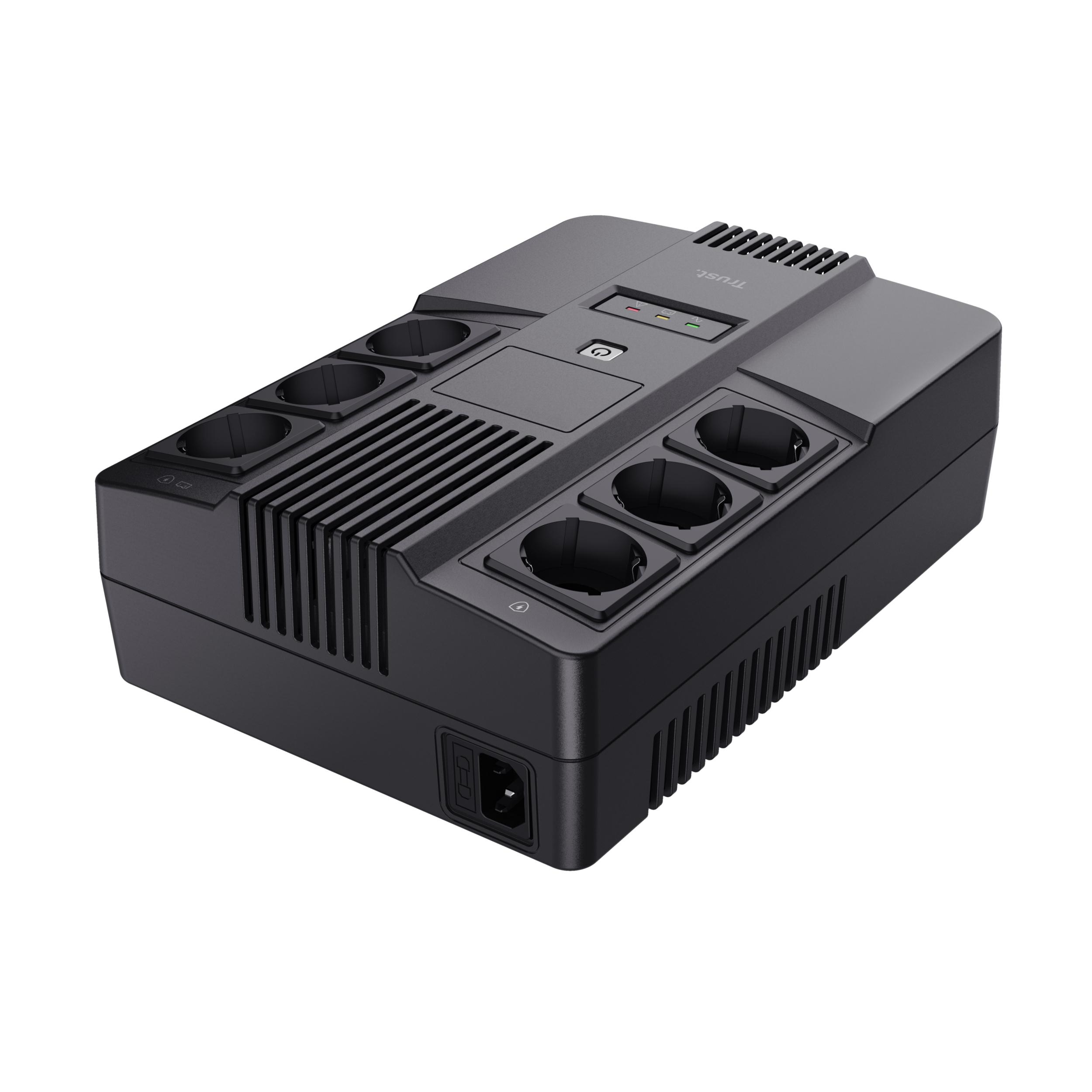 Trust Maxxon gruppo di continuità [UPS] 0,8 kVA 6 presa[e] AC (MAXXON POWERSTRIP UPS 800VA - )