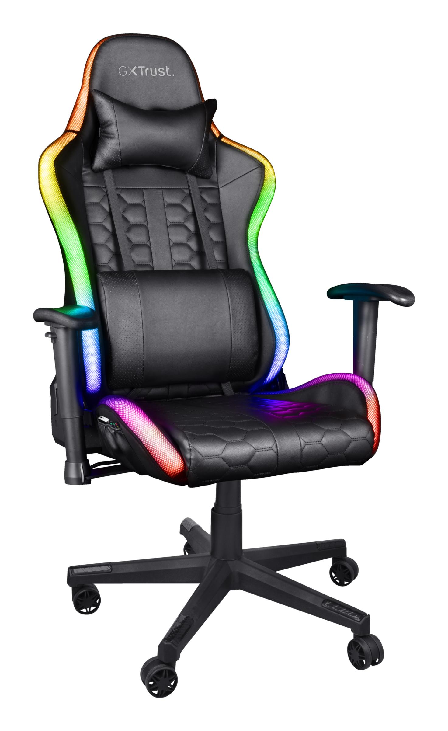 Trust GXT 716 Rizza Sedia per gaming universale Nero (GXT716 RIZZA RGB LED CHAIR)