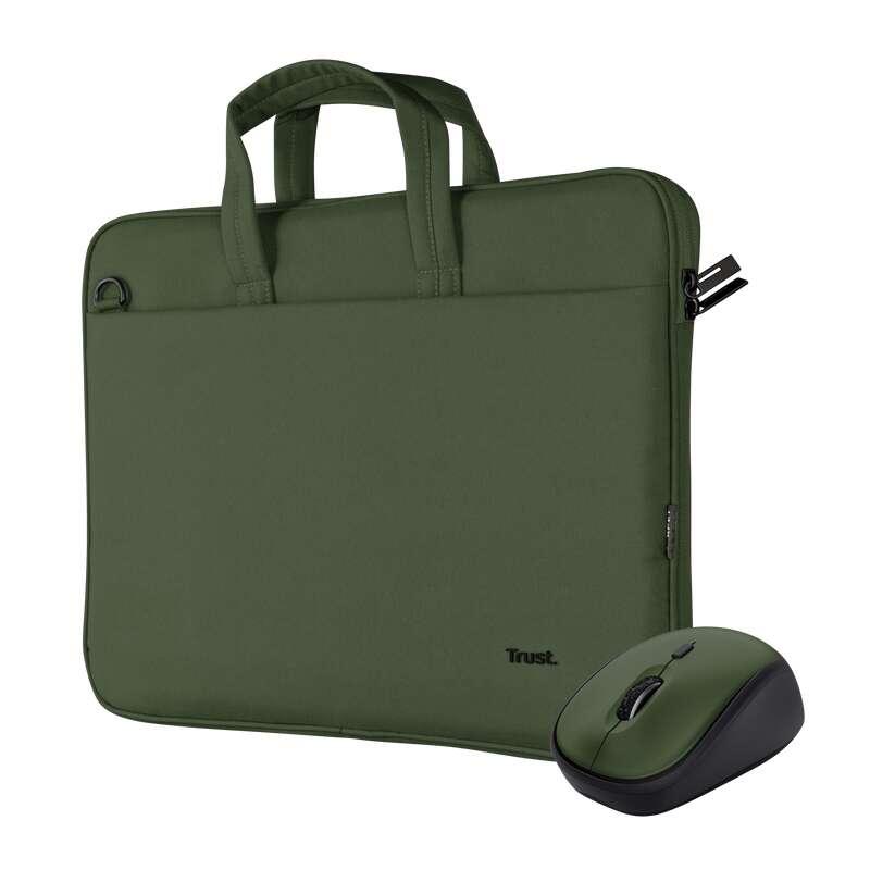 Trust Bologna 40,6 cm [16] Valigetta ventiquattrore Verde (BOLOGNA BAG AND MOUSE SET GREEN - )