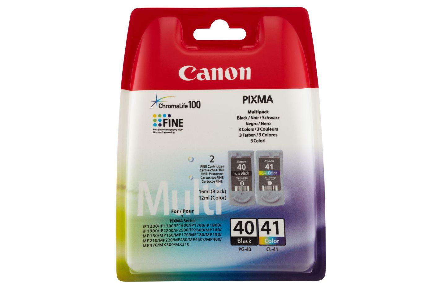 ORIGINAL Canon Multipack nero / differenti colori PG-40+CL-41 0615B043 PG-40 + CL-41